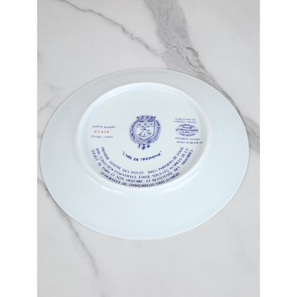Limoges Arc De Triomphe France Porcelain 8 1/2" Plate Wall Decor Bradex Vintage - Picture 11 of 13